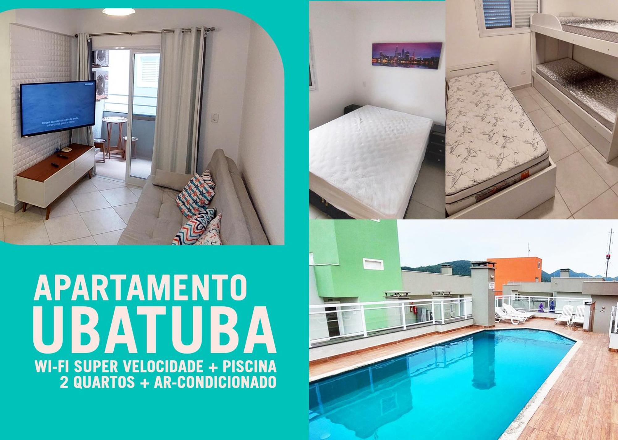 Apartamento Ubatuba Itagua - Ar - Wifi Exterior foto
